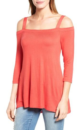 Women's Bobeau Off The Shoulder Top - Coral