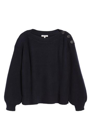 Women's Madewell Boatneck Bubble Sleeve Sweater
