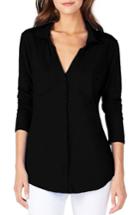 Women's Michael Stars Knit Shirt, Size - Black