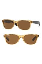 Women's Ray-ban Standard New Wayfarer 55mm Polarized Sunglasses - Honey