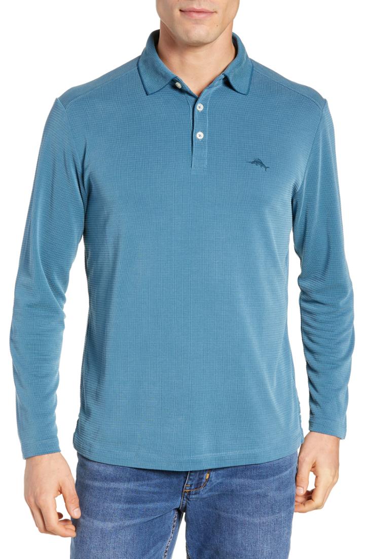 Men's Tommy Bahama Coastal Crest Fit Polo, Size Medium - Black