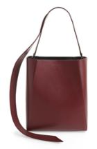 Calvin Klein 205w39nyc Medium Calfskin Leather Bucket Bag With Removable Pouch - Red