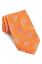 Men's Nordstrom Men's Shop Circular Medallion Silk Tie, Size - Orange