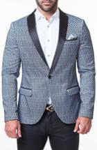 Men's Maceoo Algebra Flocked Sport Coat (s) - Grey