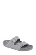 Women's Birkenstock X Rick Owens Arizona Genuine Calf Hair Slide Sandal -7.5us / 38eu - Grey