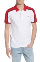 Men's Lacoste Made In France Colorblock Pique Polo (m) - White