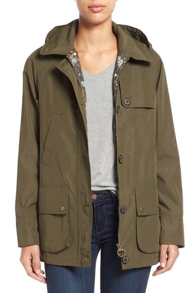 Women's Barbour 'wytherstone' Waterproof Rain Jacket Us / 8 Uk - Green