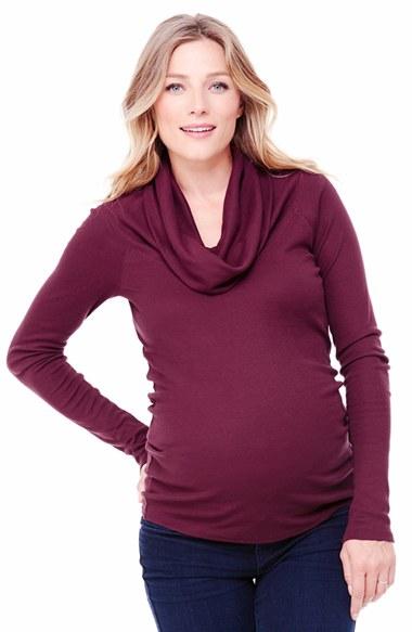 Women's Ingrid & Isabel Cowl Neck Maternity Tee - Purple