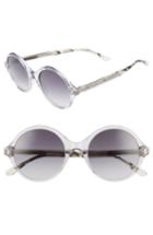 Women's Bottega Veneta 52mm Round Sunglasses - Grey