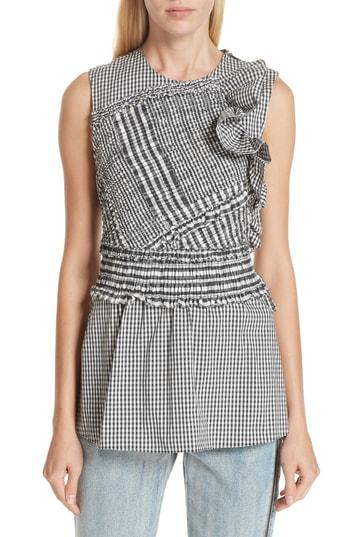 Women's 3.1 Phillip Lim Smocked Gingham Top