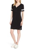 Women's Michael Michal Kors Stripe Sleeve Hoodie Dress - Black