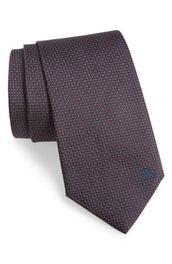 Men's Burberry London 'clinton' Medallion Silk Tie, Size - Blue