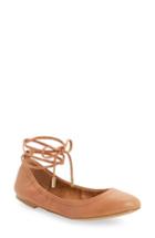 Women's 1.state Skkylar Ankle Wrap Flat .5 M - Beige