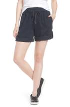 Women's Eileen Fisher Rolled Organic Linen Shorts, Size - Grey