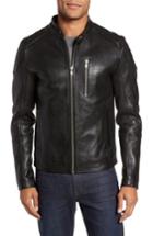 Men's Lamarque Leather Moto Jacket - Black