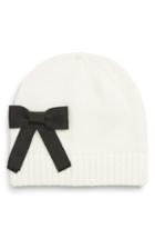 Women's Kate Spade New York Grosgrain Bow Beanie - Ivory