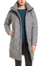 Women's Nau Wool Blend Quilted Down Coat - Grey