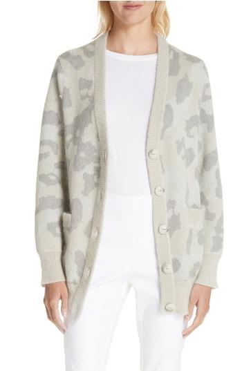 Women's Rag & Bone Leopard Print Cardigan, Size - Ivory