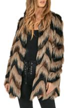 Women's Amuse Society Waylon Faux Fur Jacket - Black