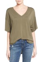 Women's Halogen Oversize Short Sleeve V-neck Tee - Green