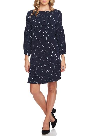 Women's Cece Tossed Ditsy Print Knit Shift Dress - Blue