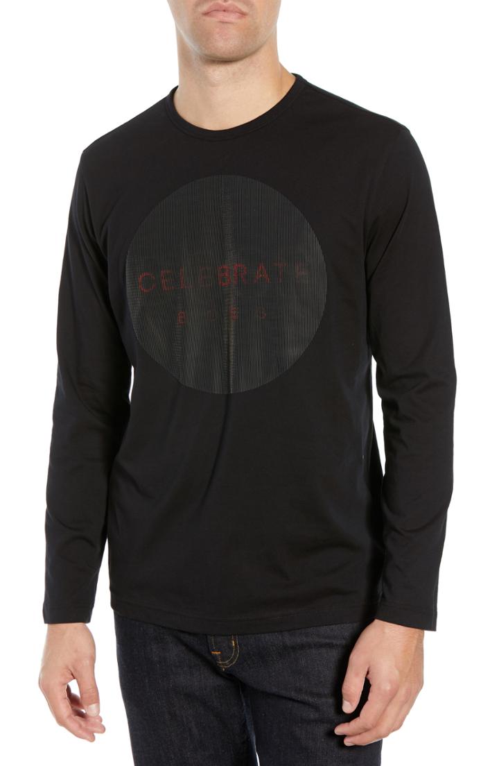 Men's Boss Togn Regular Fit Long Sleeve T-shirt, Size - Black
