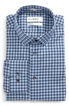 Men's Calibrate Trim Fit Check Dress Shirt .5 32/33 - Blue