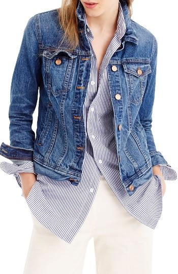 Women's J.crew Denim Jacket - Blue