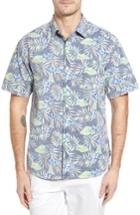 Men's Tommy Bahama Between Two Fronds Standard Fit Print Sport Shirt - Blue