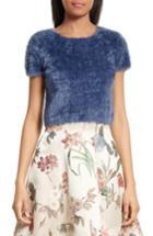 Women's Alice + Olivia Ciara Crop Eyelash Sweater