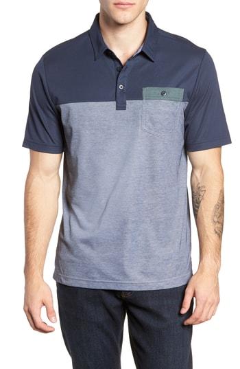 Men's Travis Mathew Sandy Aigo Pique Polo - Blue