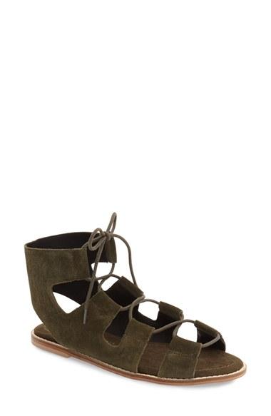 Women's Sole Society 'cady' Lace-up Flat Sandal