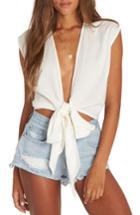 Women's Billabong Flyin High Tie Waist Top - White