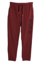 Men's Rvca Big Logo Sweatpants, Size - Burgundy