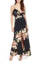 Women's Band Of Gypsies Floral Maxi Dress - Black