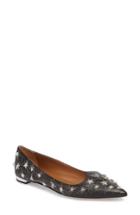 Women's Aquazzura Cosmic Star Pointy Toe Flat Us / 36eu - Black