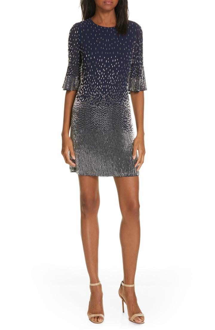 Women's Alice + Olivia Thym Embellished Minidress - Blue