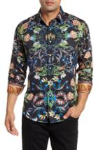 Men's Robert Graham Warner Classic Fit Sport Shirt, Size - Black