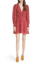 Women's Veronica Beard Marion Silk Dress - Red