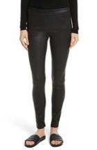 Women's Vince Zip Ankle Leather Leggings