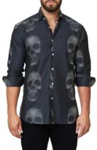 Men's Maceoo Luxor Funky Skull Slim Fit Sport Shirt (s) - Black