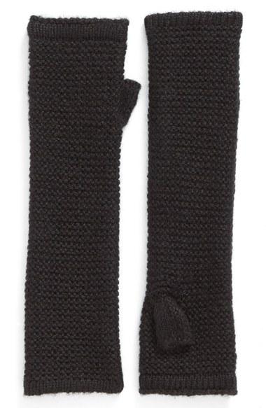 Women's Rebecca Minkoff Garter Stitch Fingerless Gloves