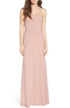 Women's Jenny Yoo Kylie Tie Back Strapless Gown - Pink