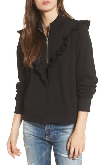 Women's Wildfox Prima Ruffle Warm-up Pullover