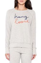 Women's Sundry Hang Loose Long Sleeve Pullover - Grey