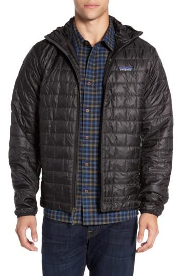 Men's Patagonia Nano Puff Hooded Jacket - Black