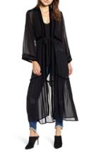 Women's New Friends Colony Black Widow Fabric Kimono /small - Black