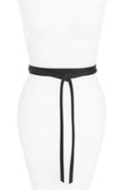 Women's Ada Skinny Wrap Belt, Size - Black