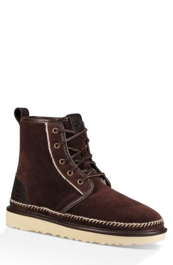 Men's Ugg Harkley Stitch Plain Toe Boot M - Brown