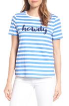 Women's Draper James Howdy Stripe Cotton Tee - Blue